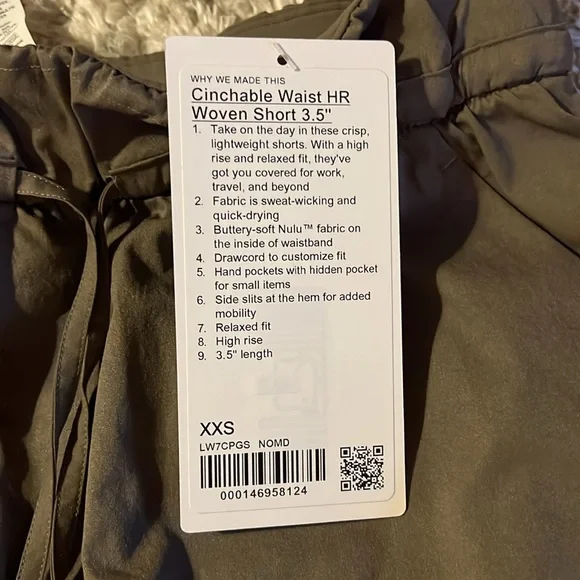 Cinchable Waist HR Woven Short 3.5” - Picture 8 of 11